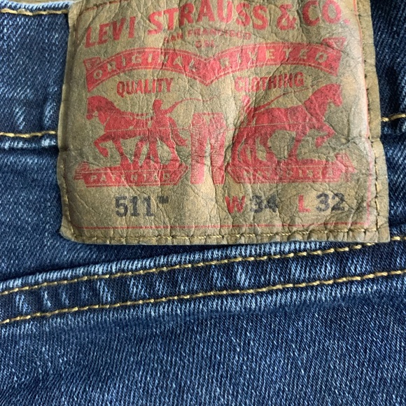 Used 511 levis size 34 x 36 in condition.  Color blue - Picture 1 of 3